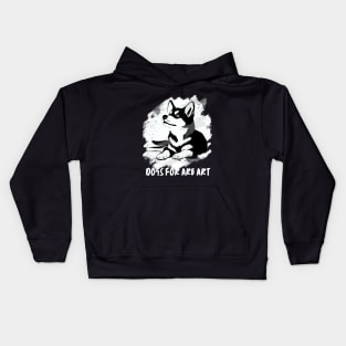 Dogs are art Kids Hoodie